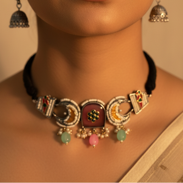 Monalisa Stone Moon Necklace Set