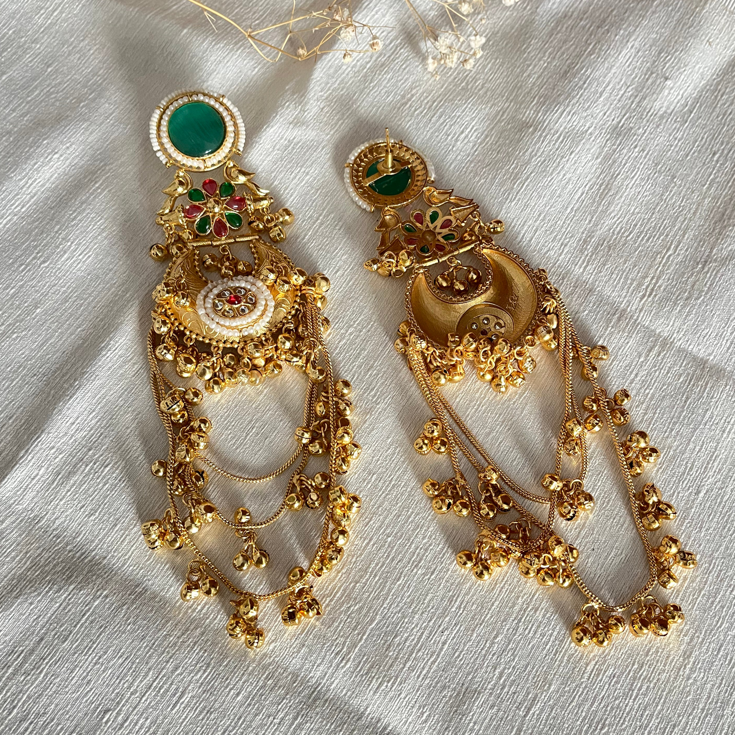 Mint Chand Kashimiri Earrings