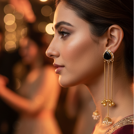 Sleek Kashmiri Earrings