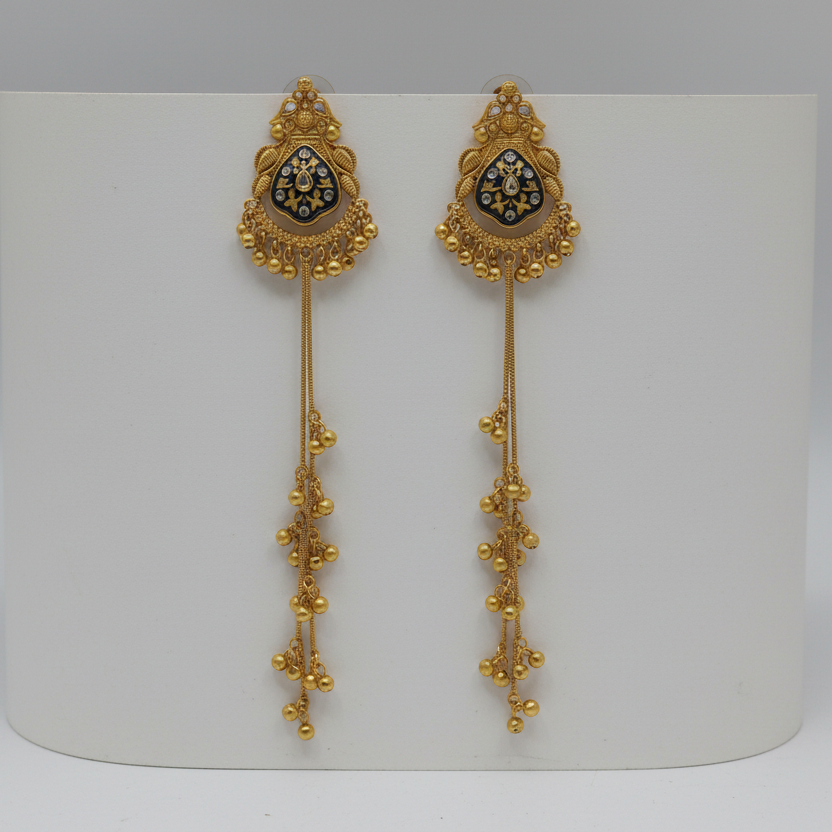 Handprinted Kashmiri Earrings