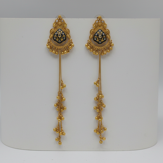 Handprinted Kashmiri Earrings