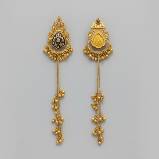 Handprinted Kashmiri Earrings