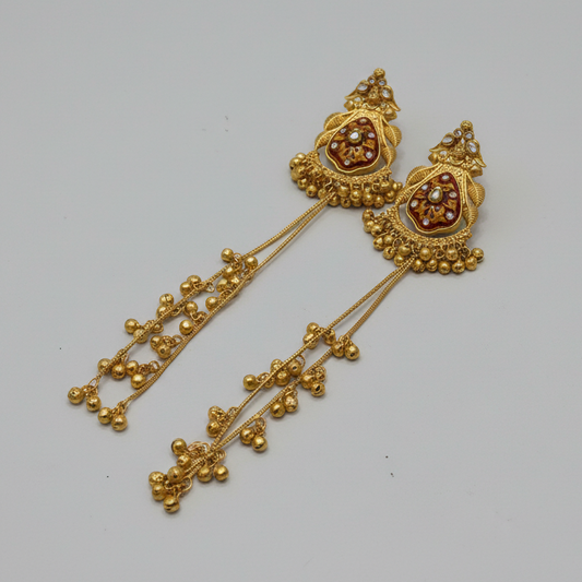 Handprinted Kashmiri Earrings