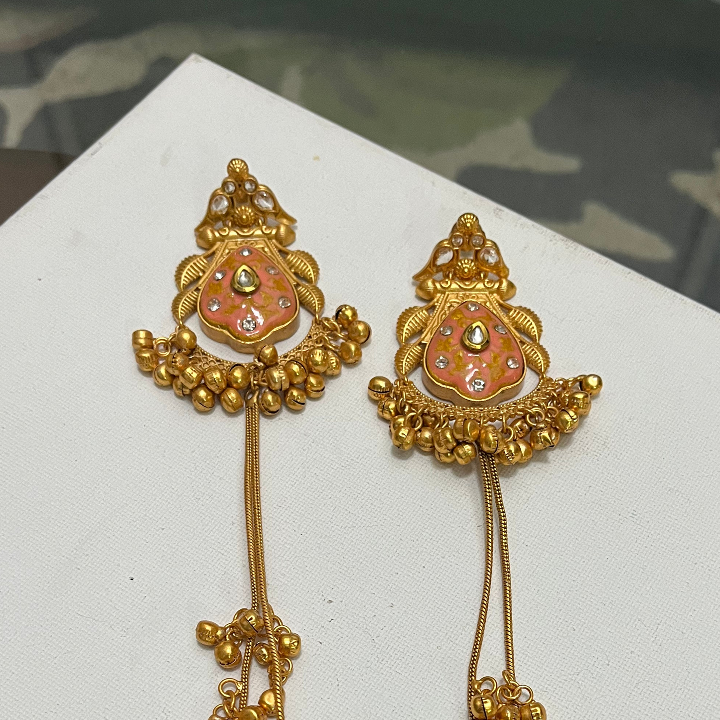 Handprinted Kashmiri Earrings