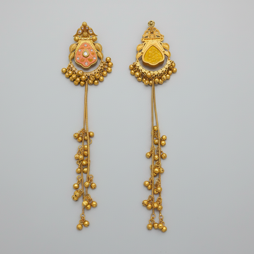 Handprinted Kashmiri Earrings