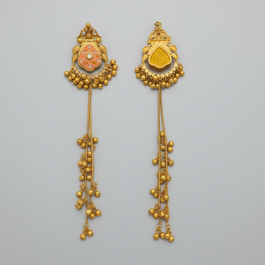 Handprinted Kashmiri Earrings
