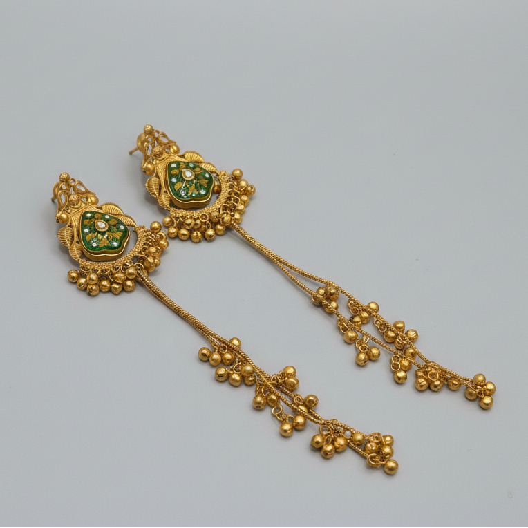 Handprinted Kashmiri Earrings