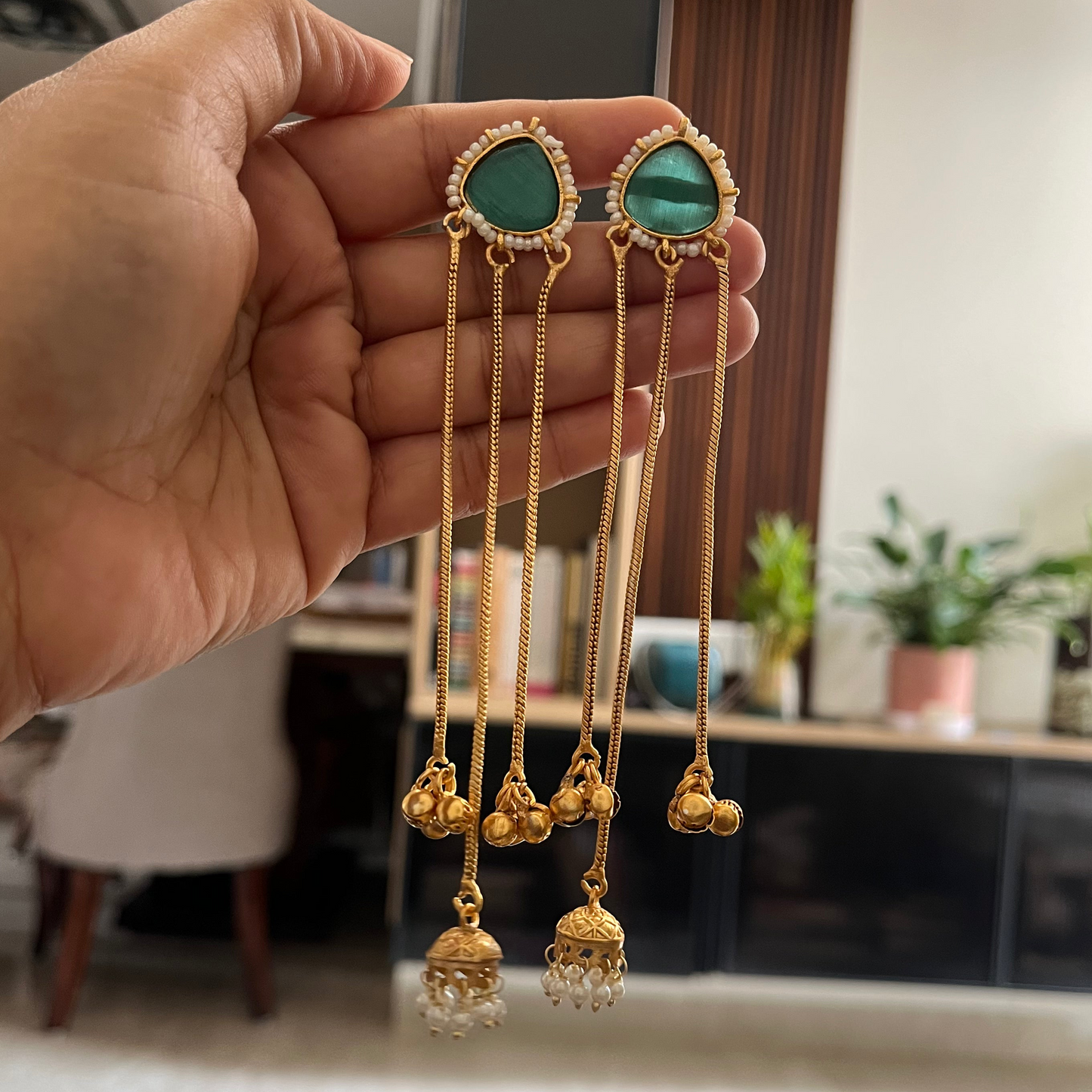 Sleek Kashmiri Earrings