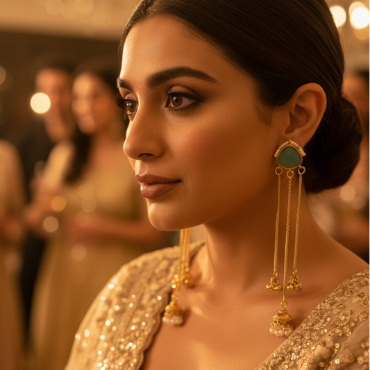Sleek Kashmiri Earrings