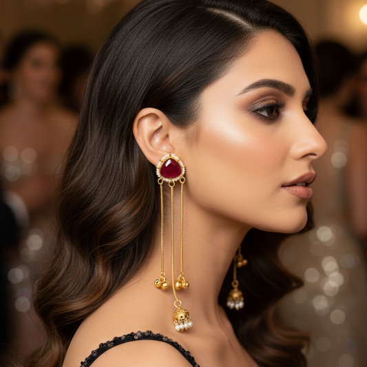 Sleek Kashmiri Earrings