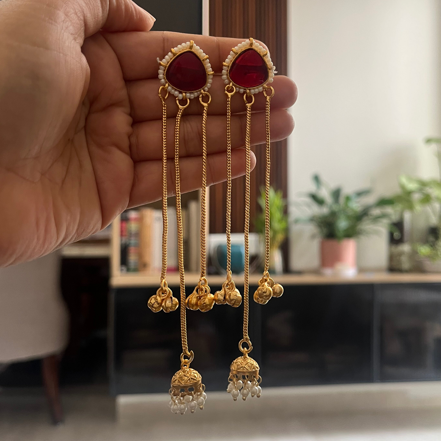 Sleek Kashmiri Earrings