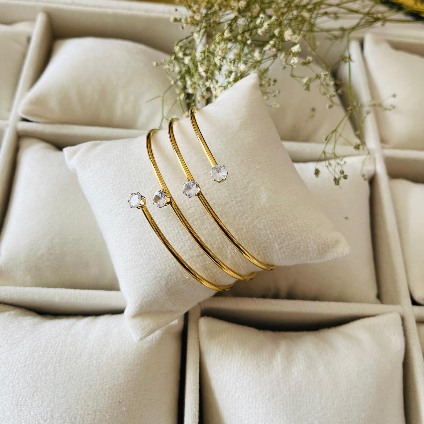 Stone Layered Cuff Bracelet