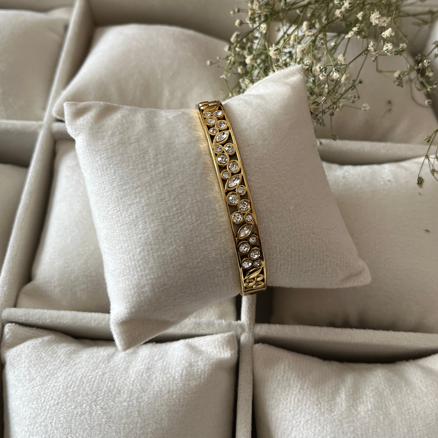 AD Studded Cuff Bracelet