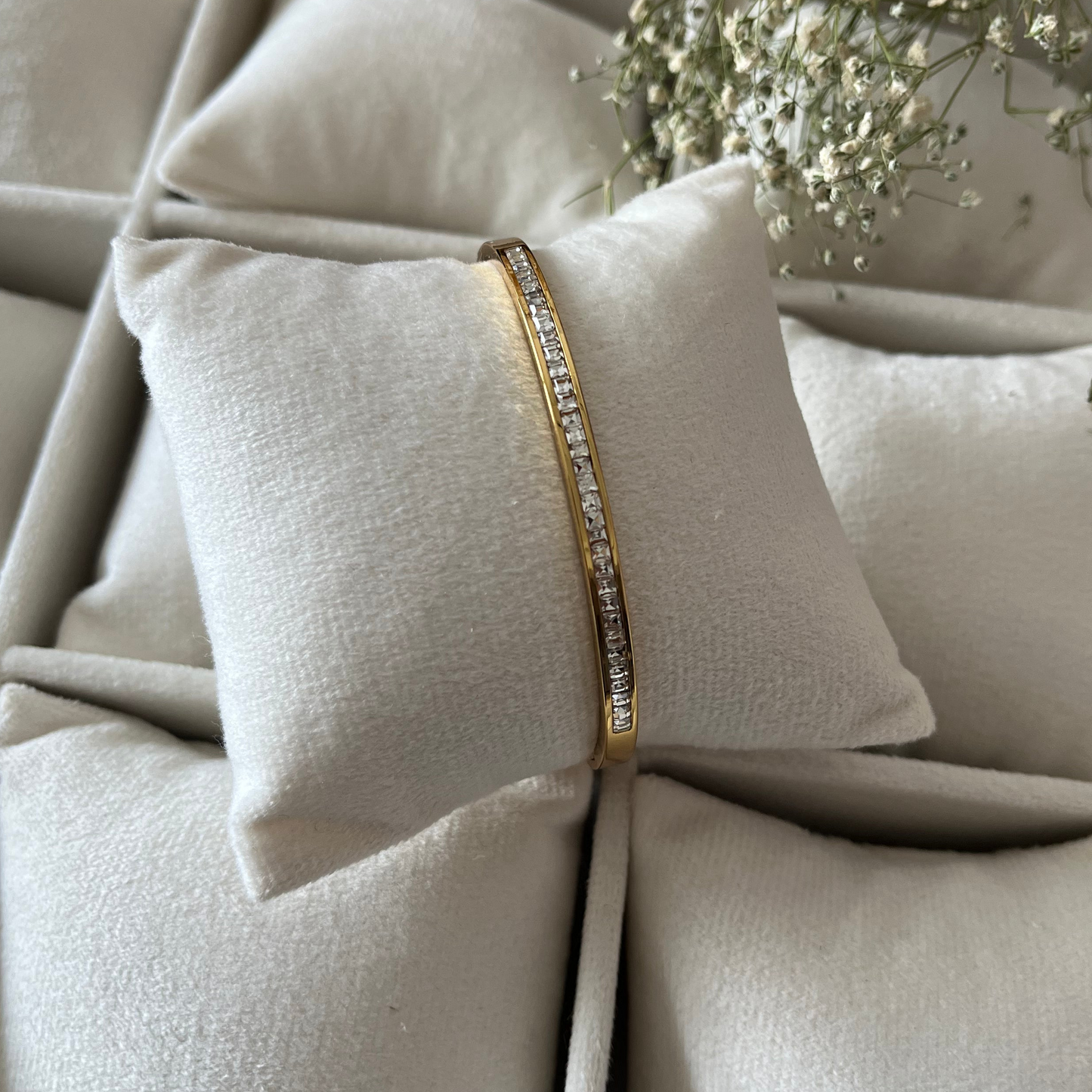 AD Studded Sleek Cuff Bracelet