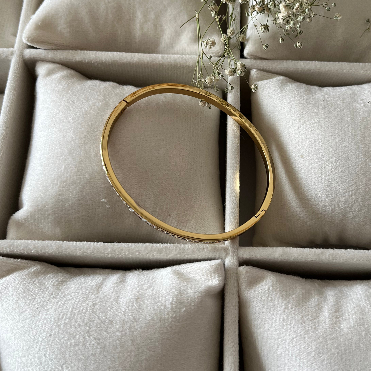 AD Studded Sleek Cuff Bracelet