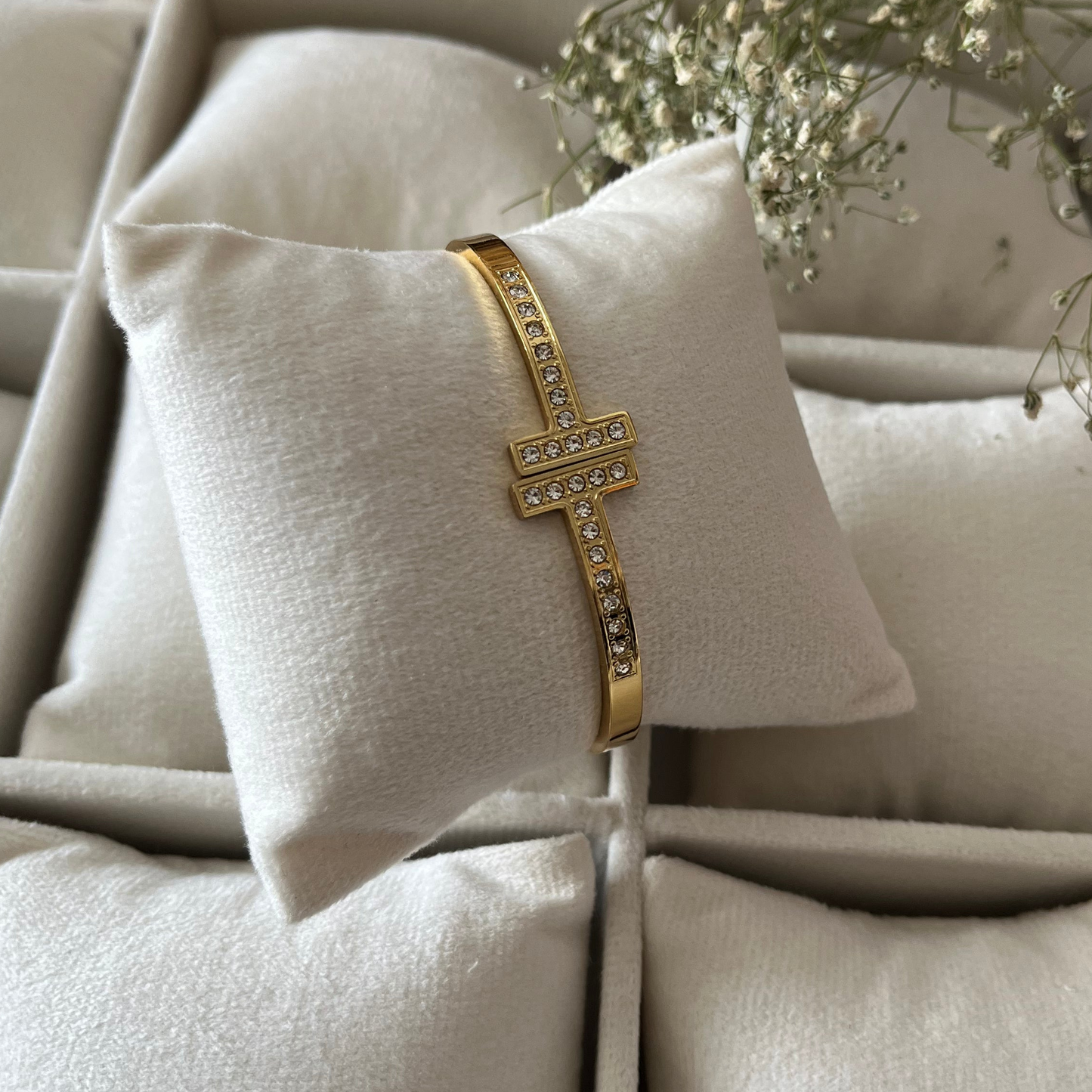 AD Studded Cuff Bracelet