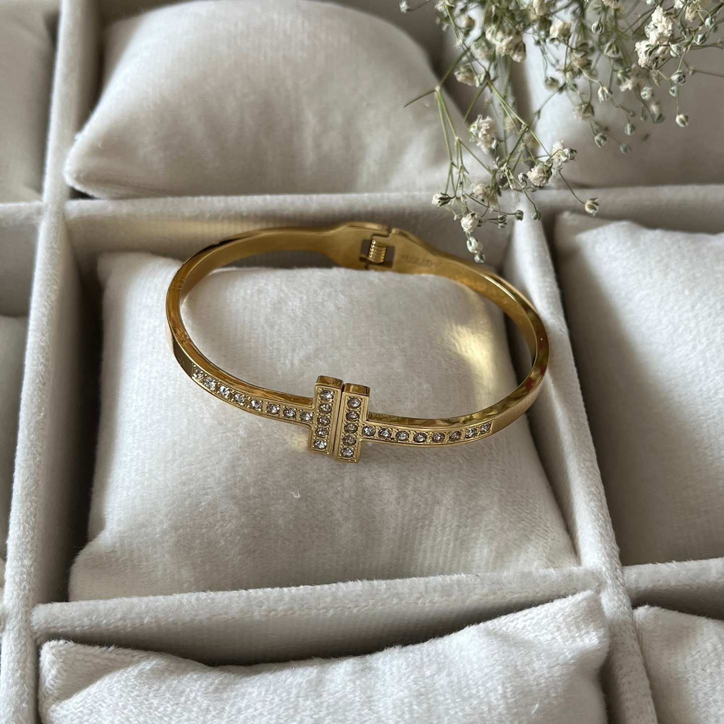 AD Studded Cuff Bracelet