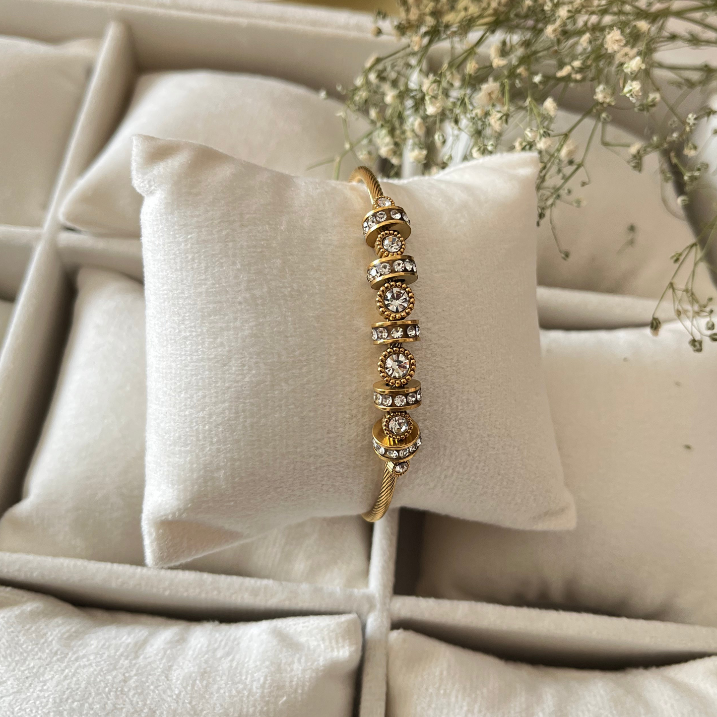 AD Studded Gold Bracelet
