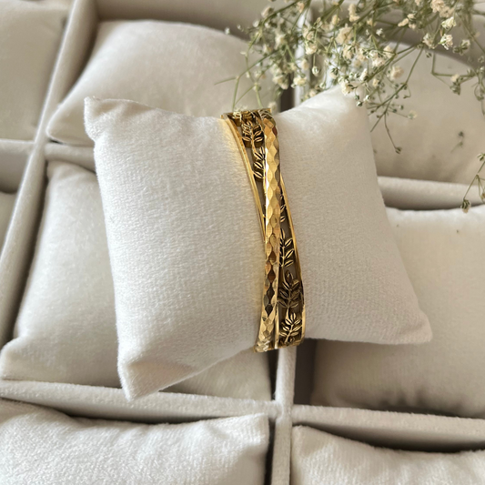 Gold Leaf Cuff Bracelet