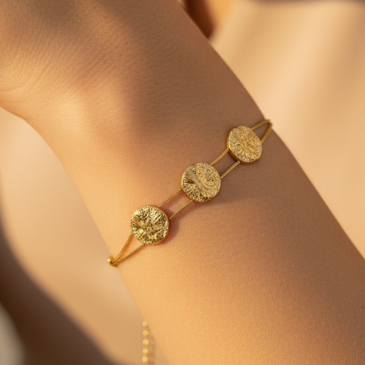 Gold Coins Chain Bracelet