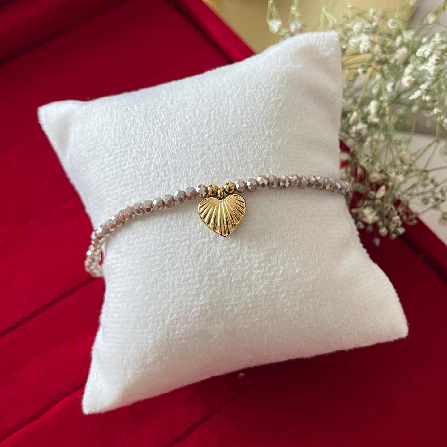 Grey Beads Chain Bracelet