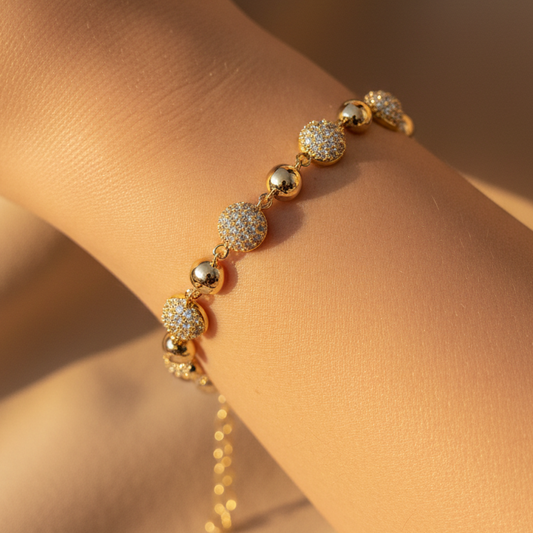 Diamond Gold Chain Bracelet