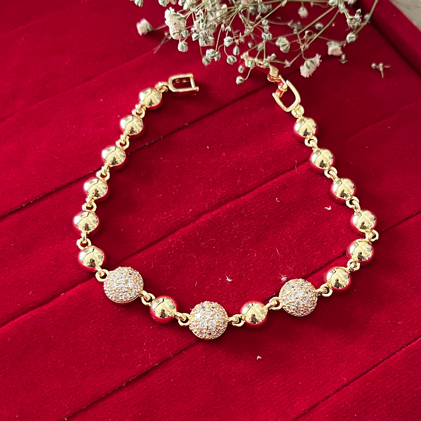Diamond Gold Chain Bracelet