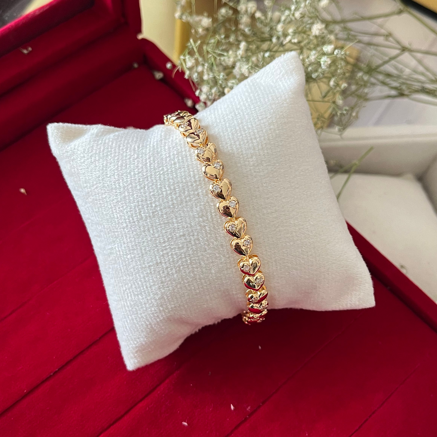 Heart AD Chain Bracelet
