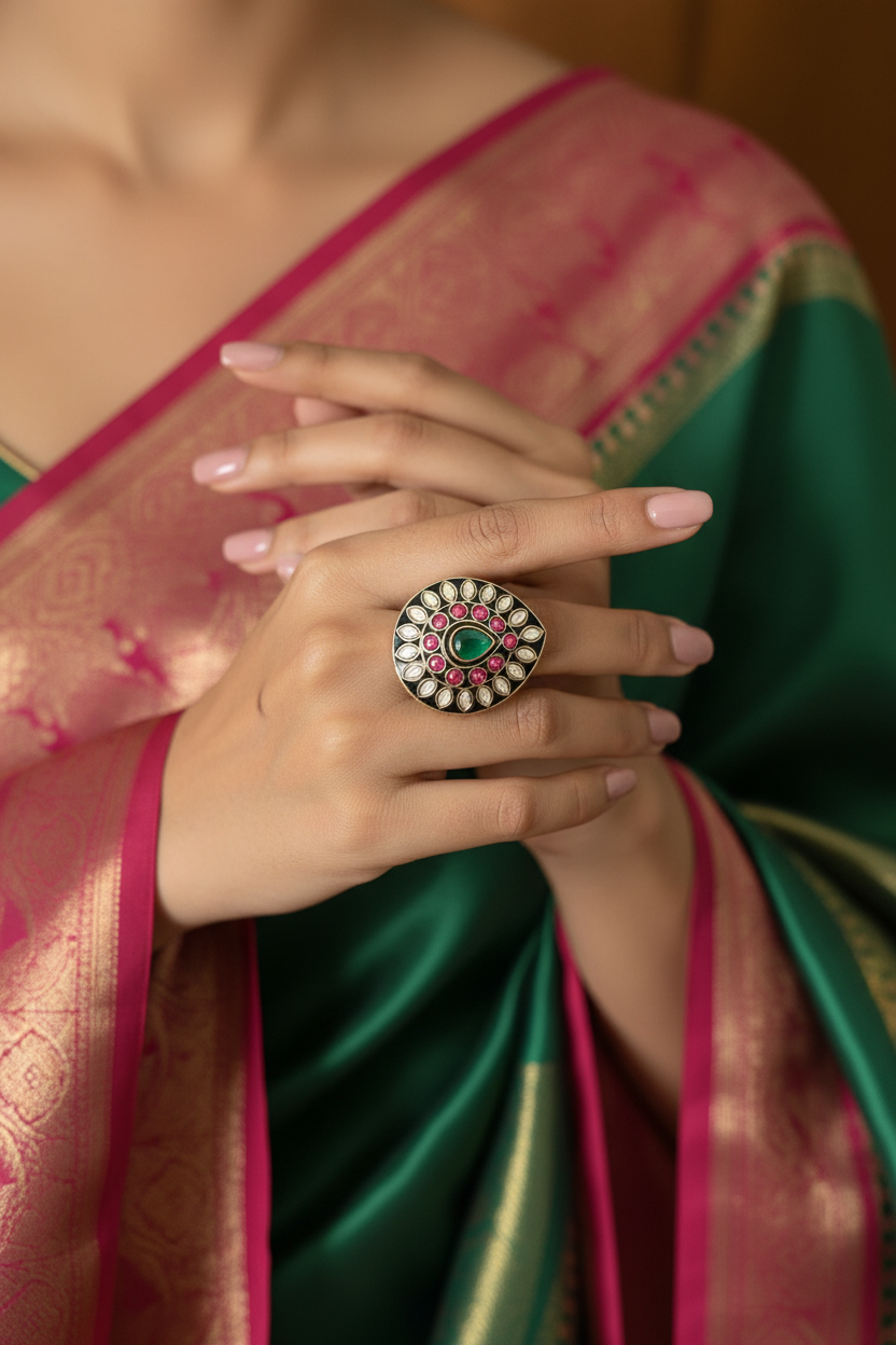 Statement Kundan Rings
