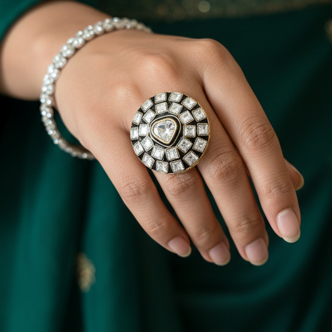 Statement Kundan Rings