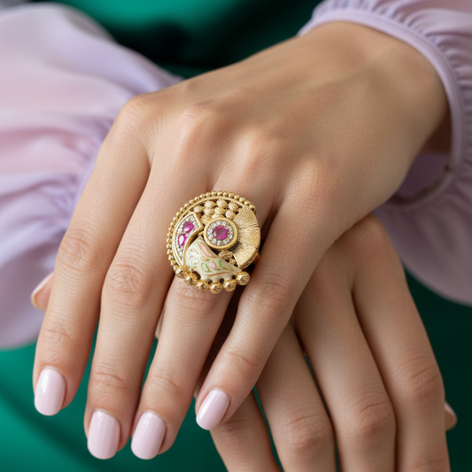 Gold Stone Ring