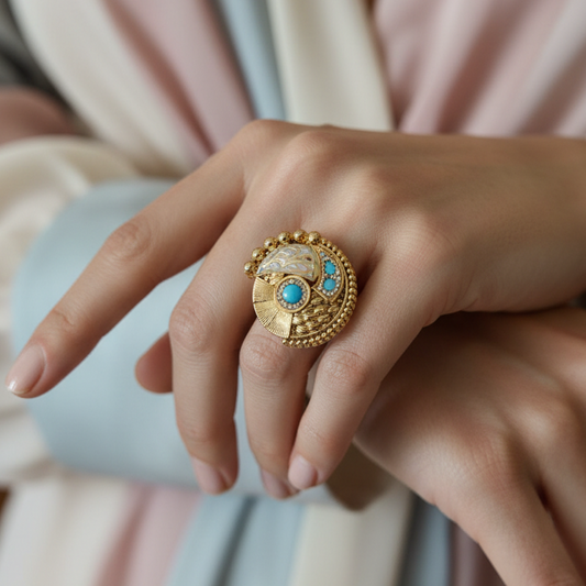 Gold Stone Ring