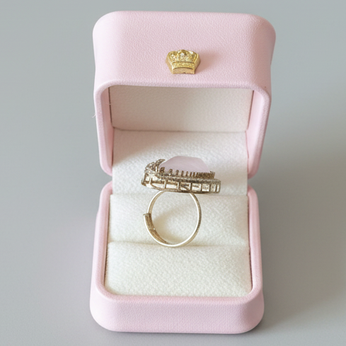 White Stone Statement Ring
