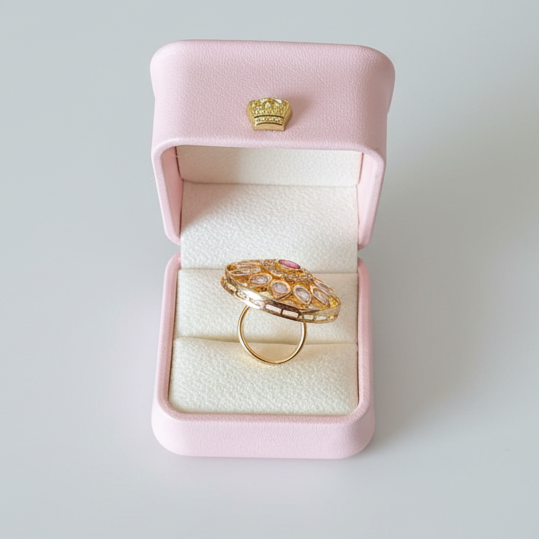 Red & White Stone Ring