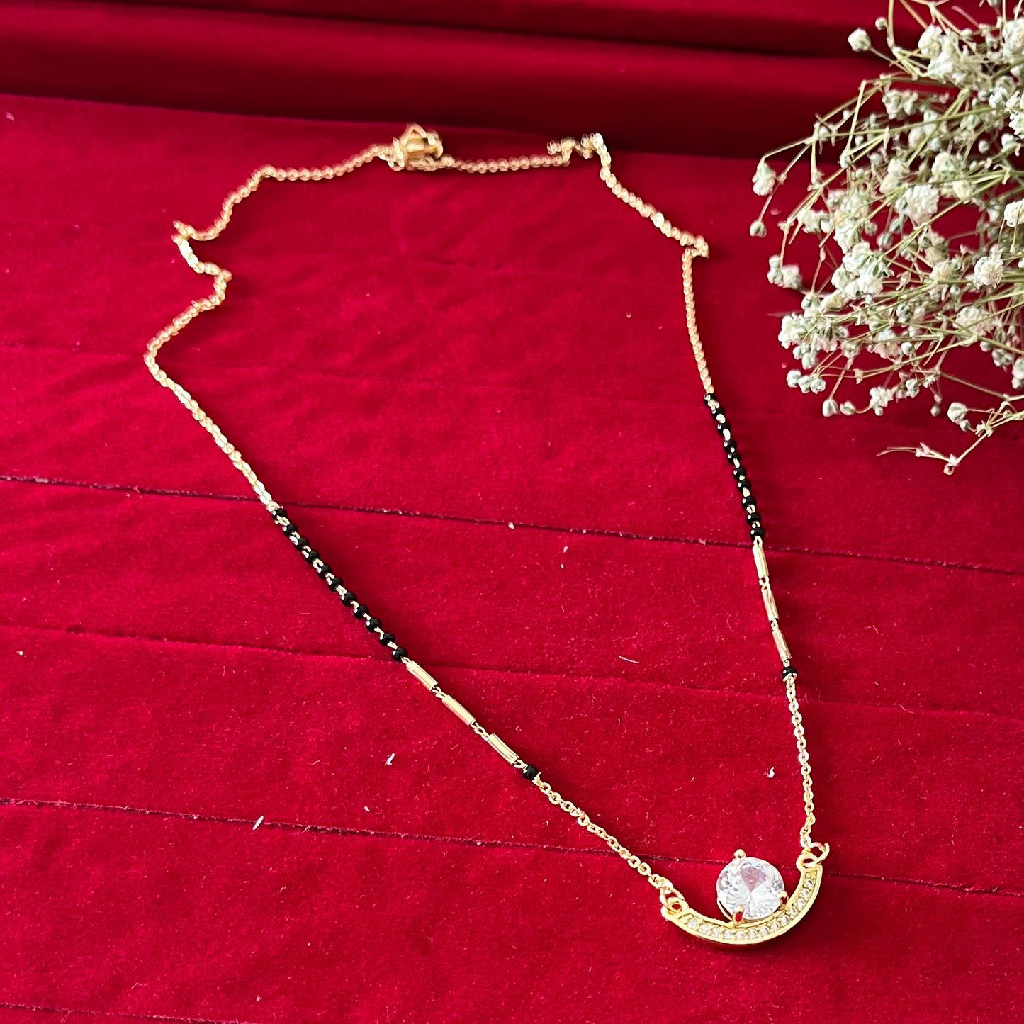 Diamond Black Beads Mangalsutra