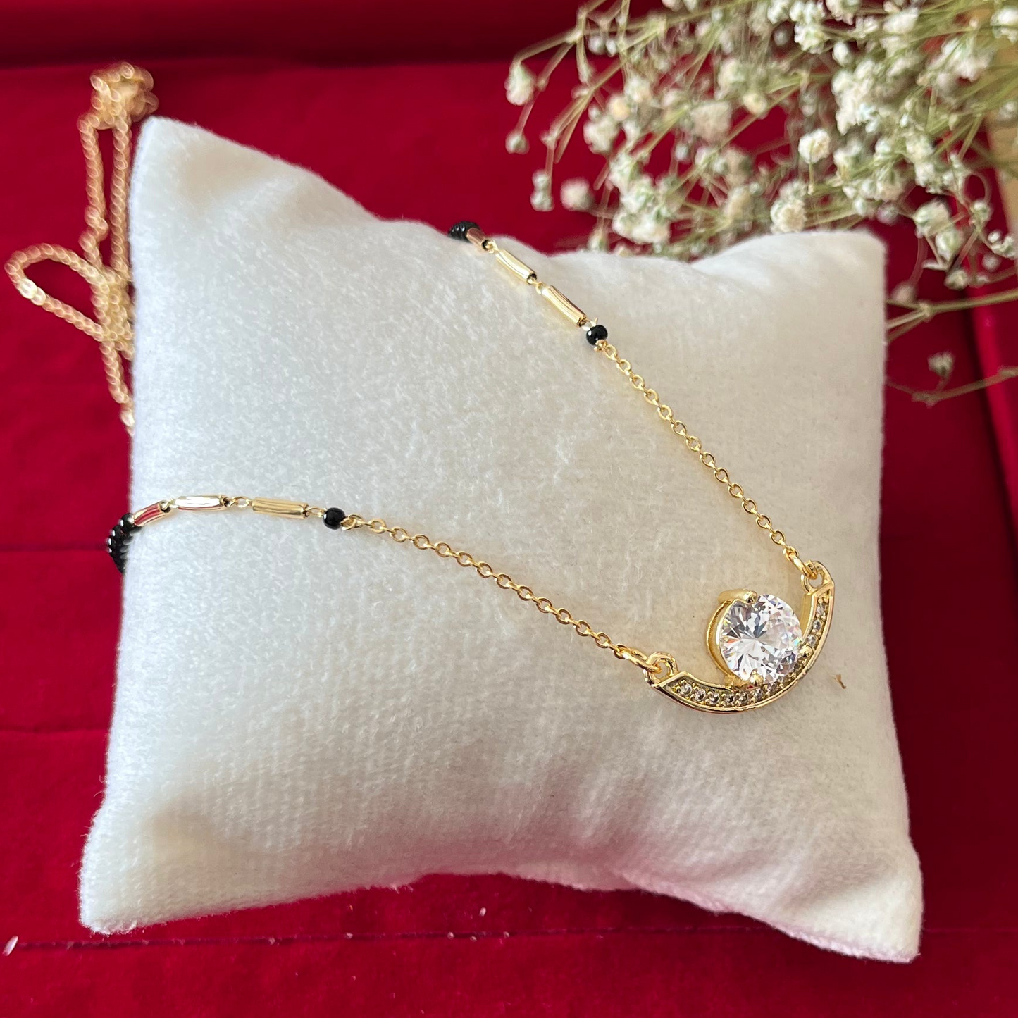 Diamond Black Beads Mangalsutra