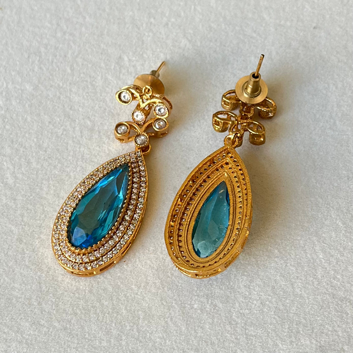 Light Blue Stone Zircon Earring