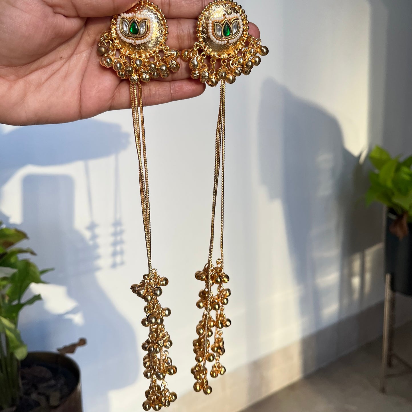 Brass Ghungroo Kashmiri Earrings