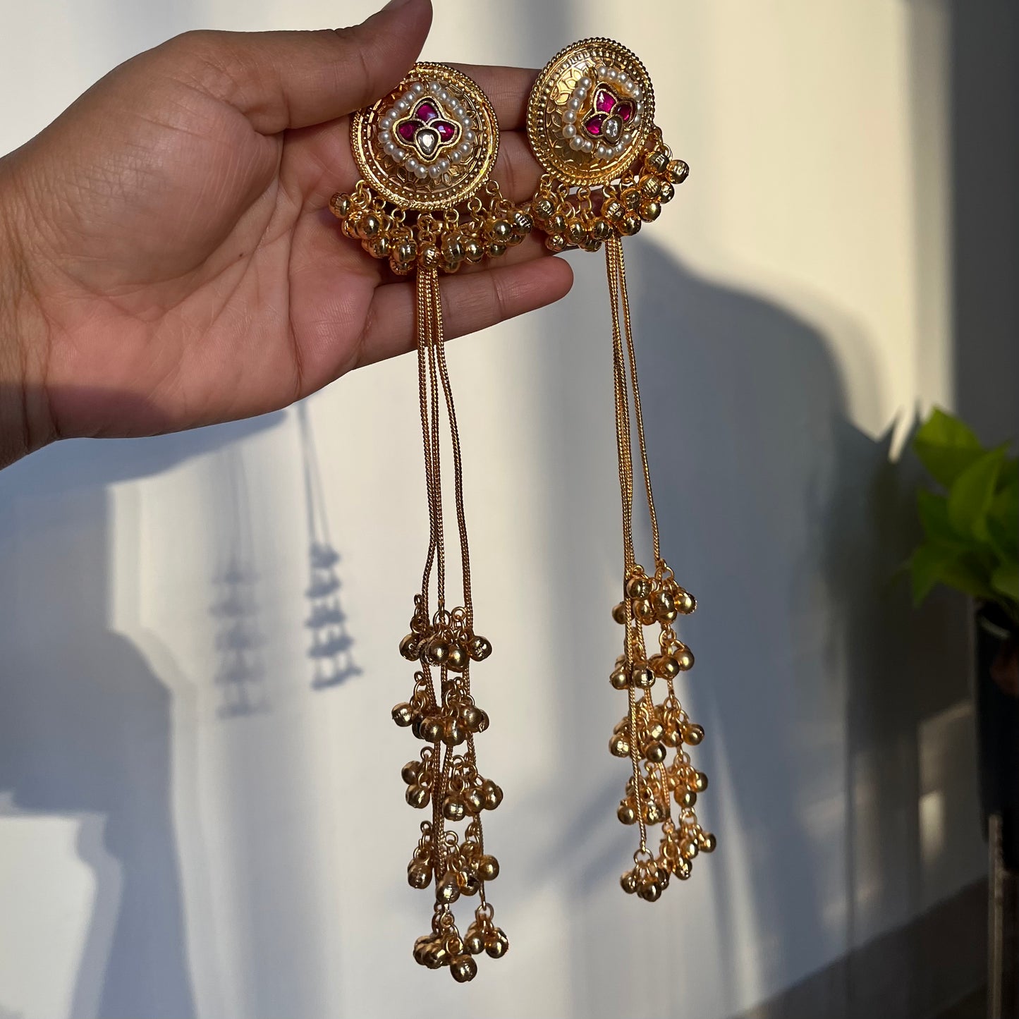 Brass Ghungroo Kashmiri Earrings