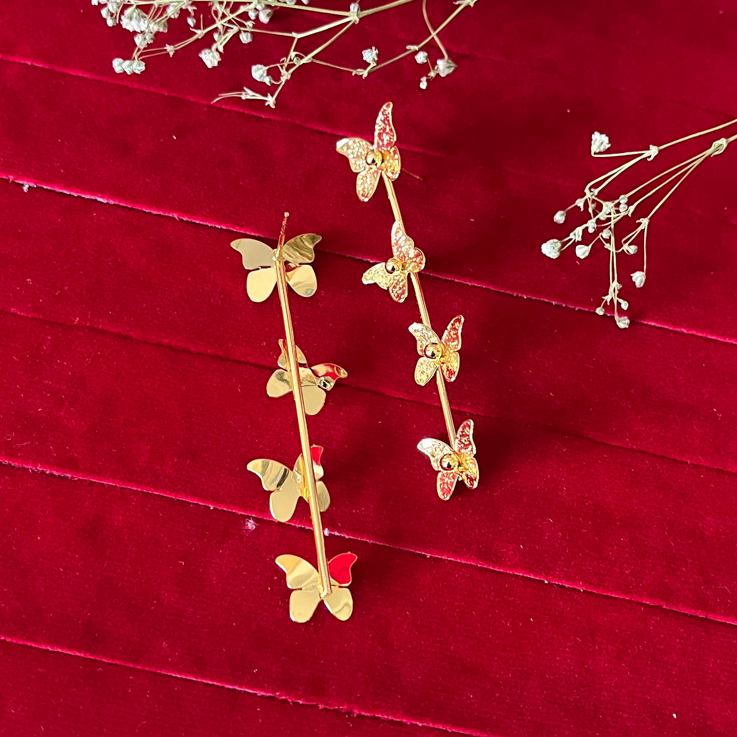 Gold Butterfly Earring