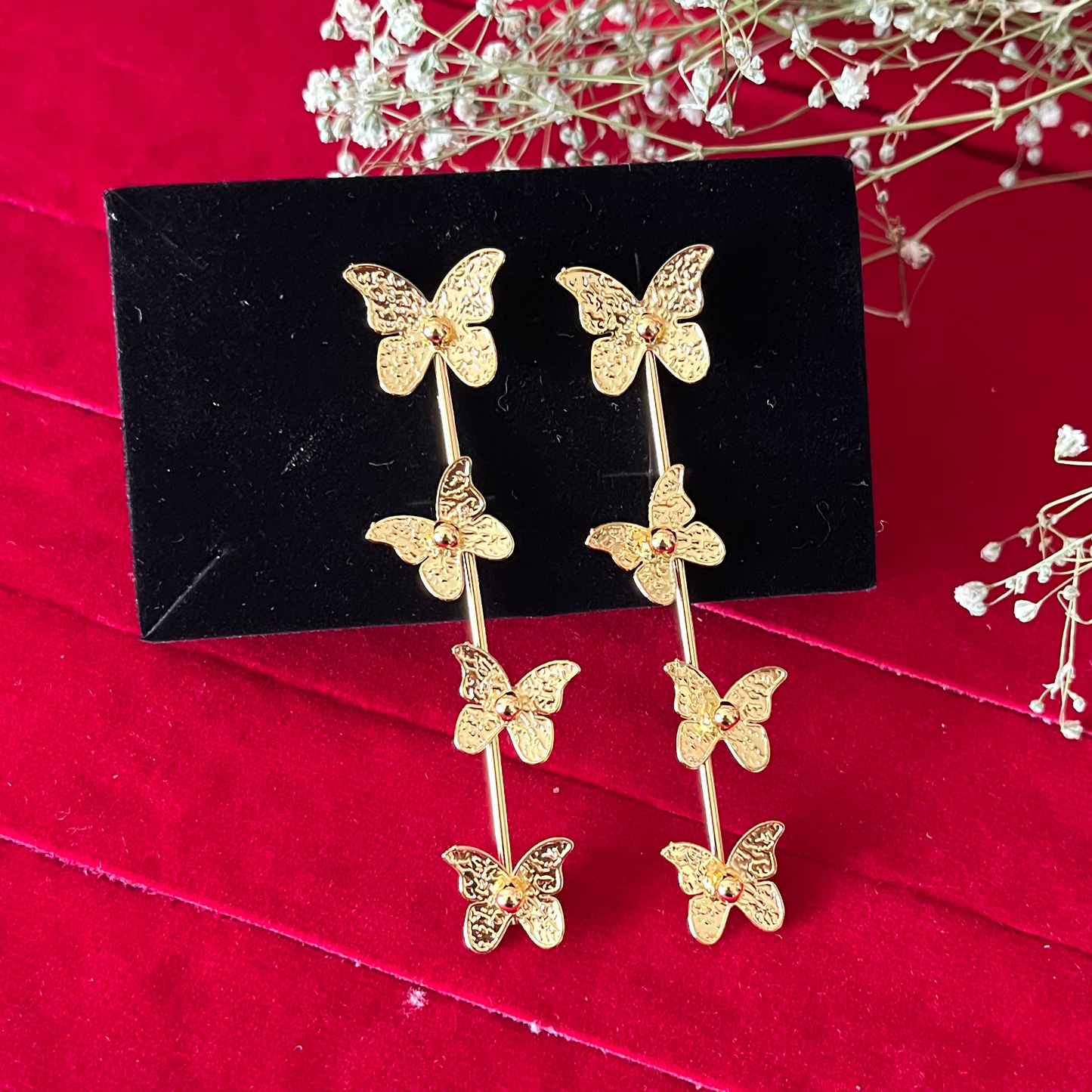 Gold Butterfly Earring
