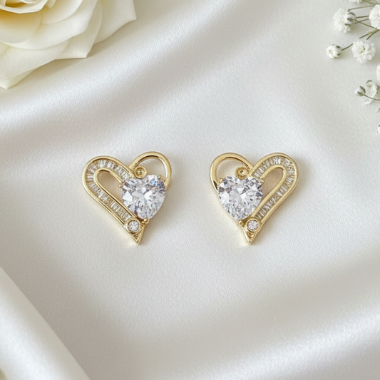 Diamond Heart Studs Earring
