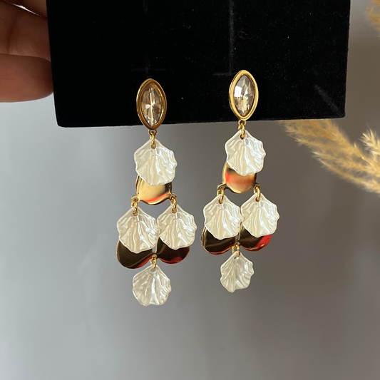 Gold Pearl Drop Earring