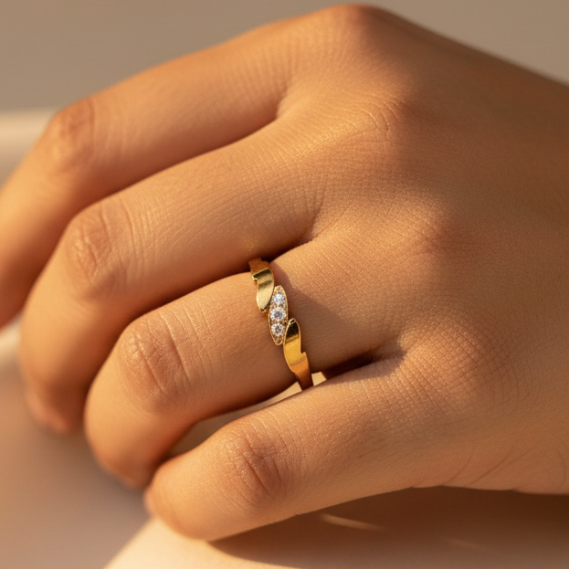 Sleek AD Gold Ring