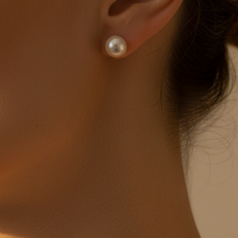 Single line Pearl Necklace Set