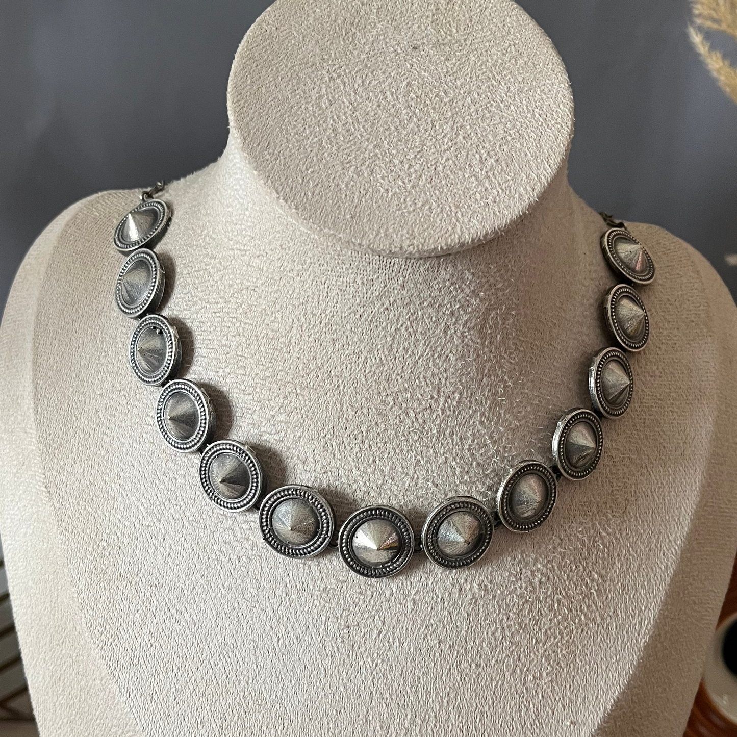 Silver Coin Necklace Set