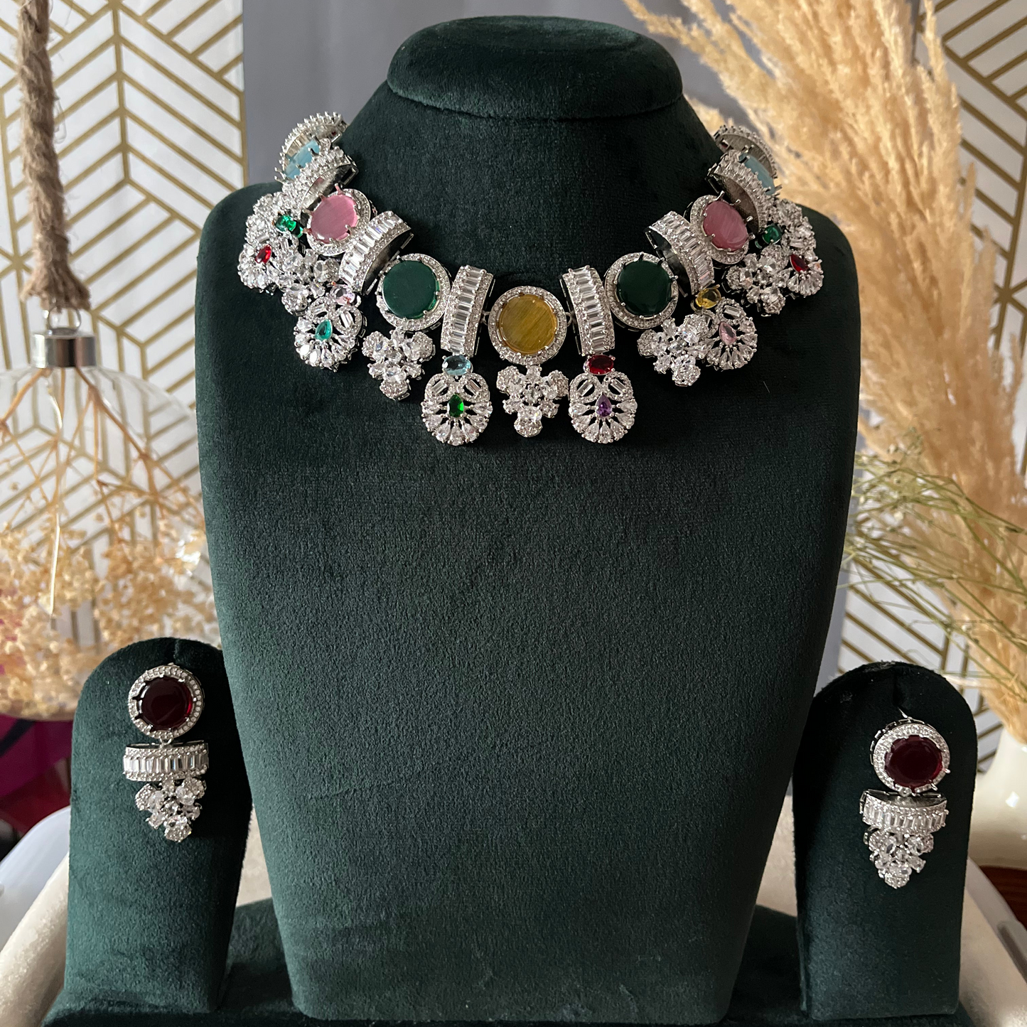 Monalisa Stone Necklace Set