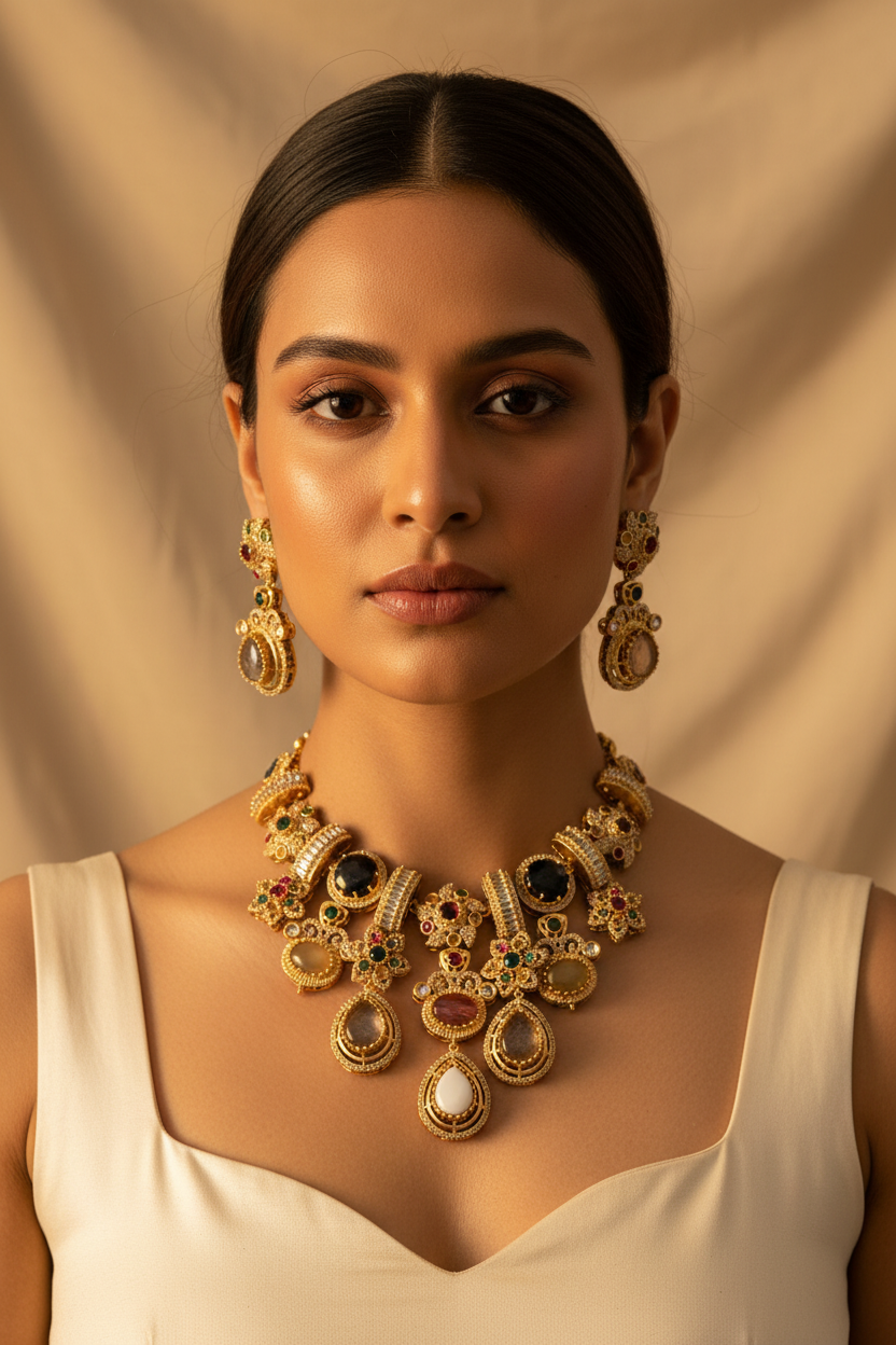 Monalisa Stone Necklace Set