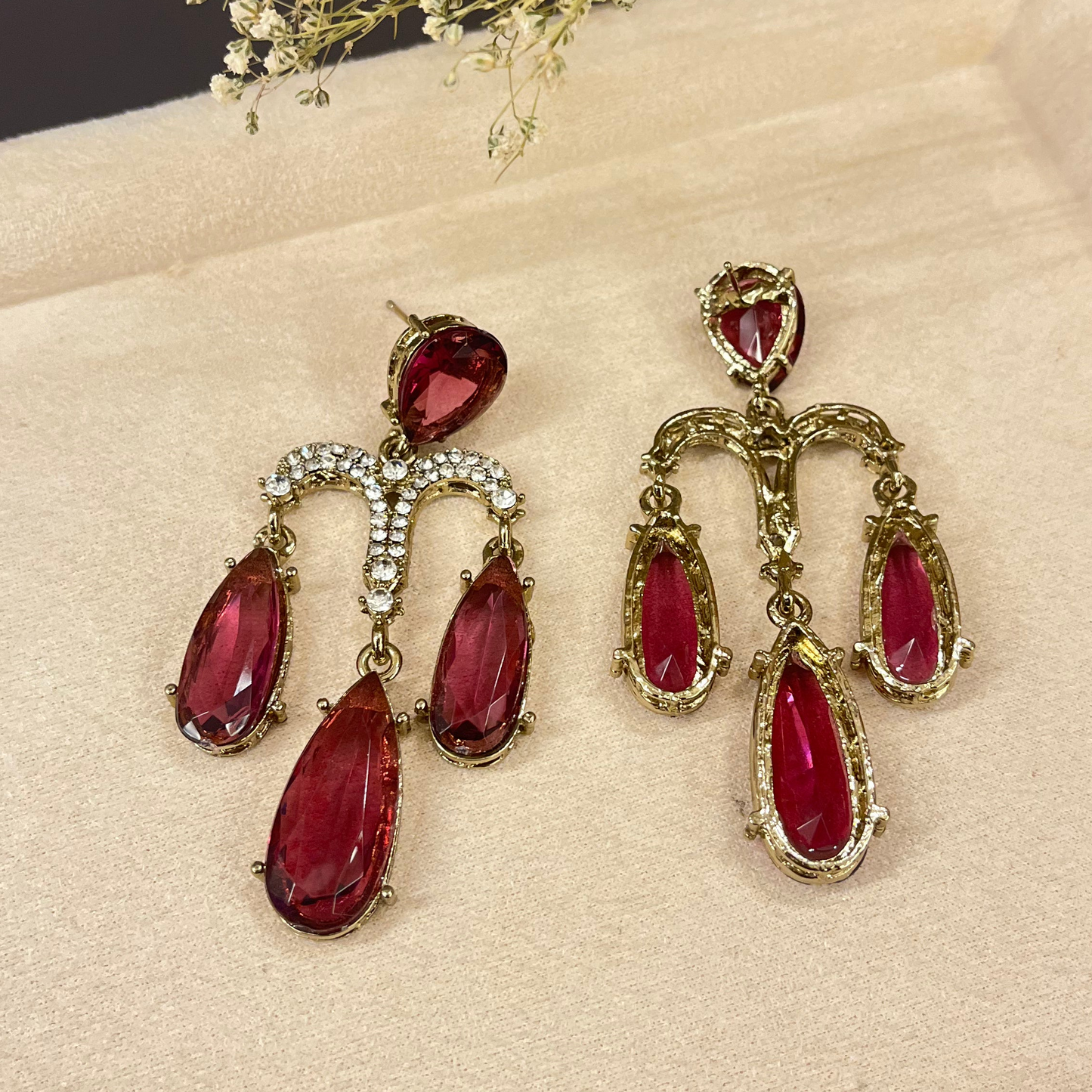 Zircon Big Stone Drop Earrings