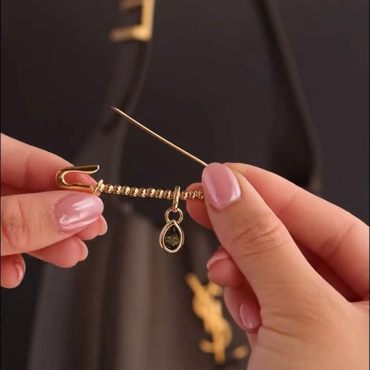 Gold Bag Pin Without Charms